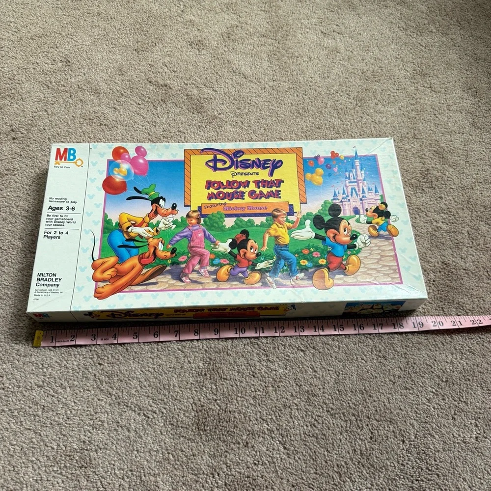 Vintage 1980s Disney Follow That Mouse Game Featuring Mickey Mouse MB